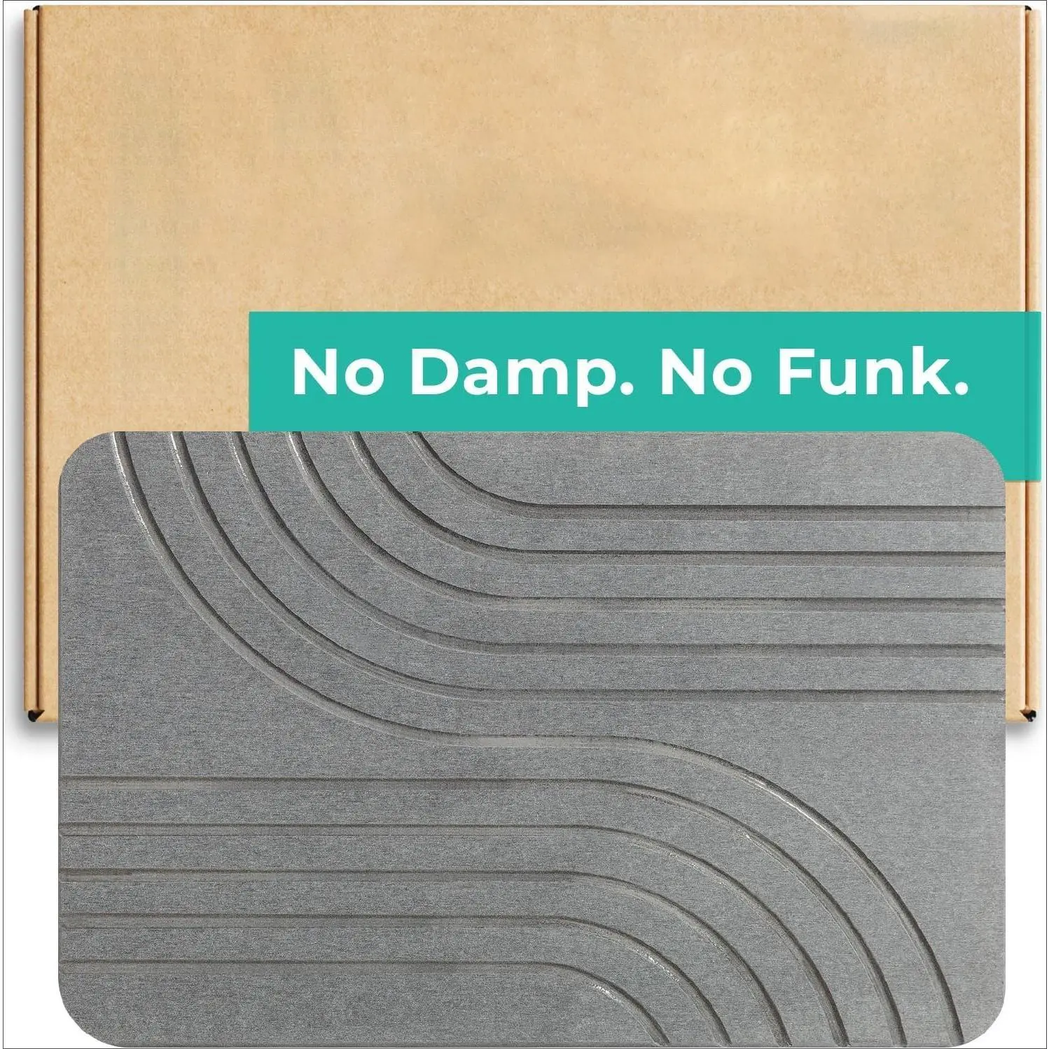 Diatomite Stone Bath Mat, Super Absorbent Quick Drying Shower Mat, Non-Slip Diatomaceous Earth Bath Mat for Bathroom Floor, Natural & Easy to Clean