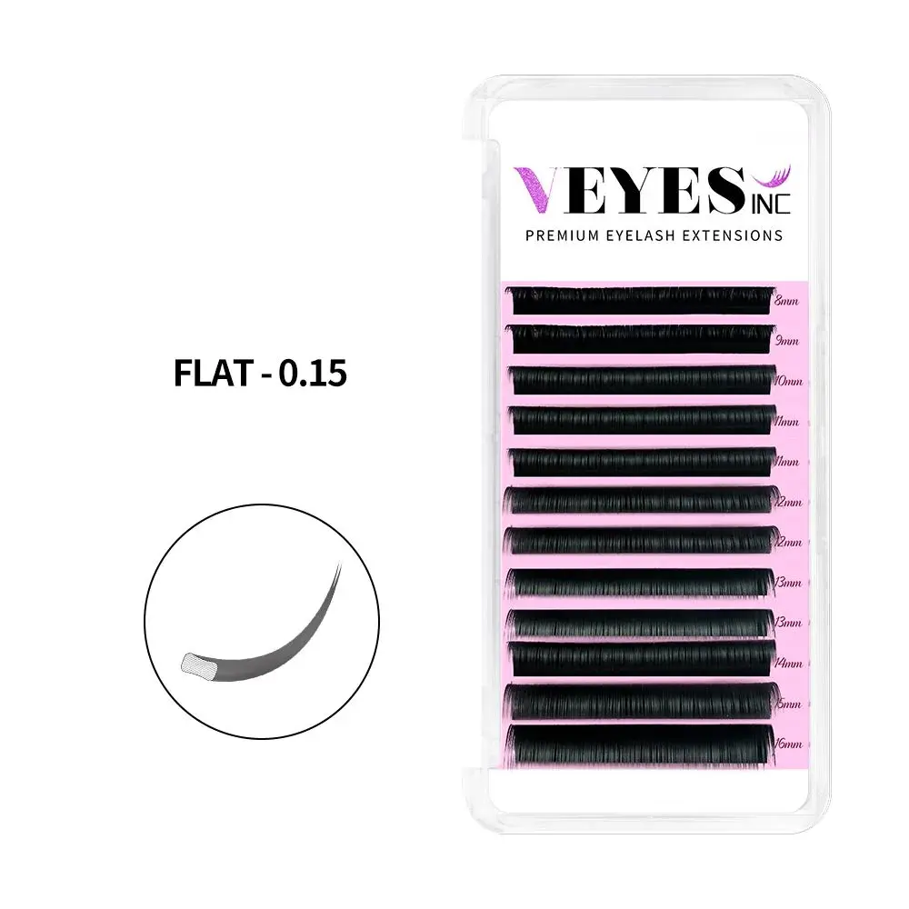 VEYESINC Cashmere Lashes Flat Eyelash Extensions Textured Lashes for Professional Use