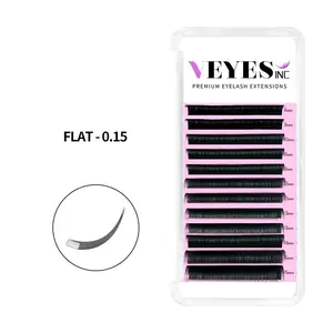 VEYESINC Cashmere Lashes Flat Eyelash Extensions Textured Lashes for Professional Use