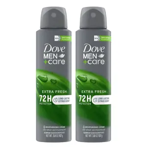 Dove Men + Care Extra  Fresh Antiperspirant Deodorant Spray 2 Pack 72H Protection Long Lasting Energising  Scent Soothes Moisturises Skin