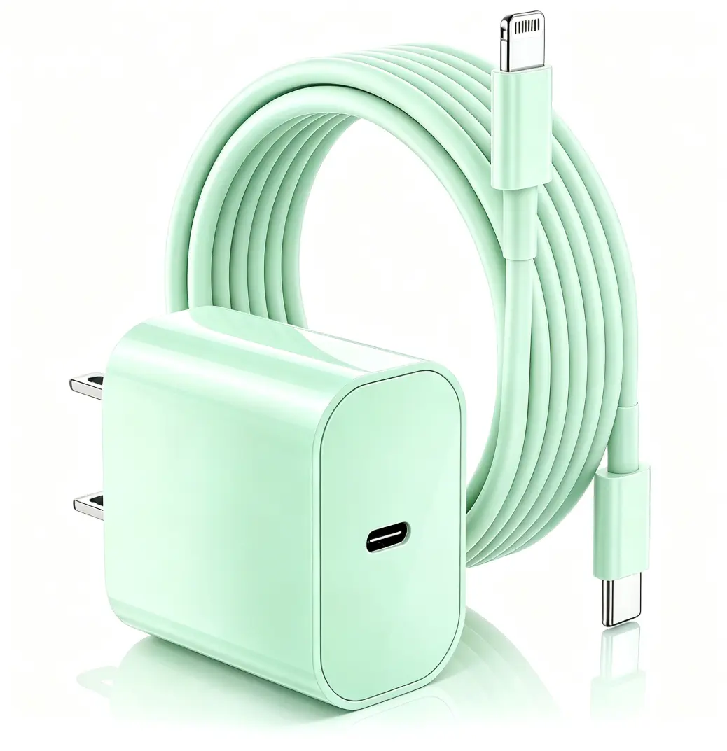 iPhone 14 13 12 Charger Fast Charging 20W PD USB C Wall Charger with 6FT Fast Charging Cable Compatible iPhone 14/13/12/11/Pro/Pro Max/Mini/Xs Max/XR/X, iPad(Green)