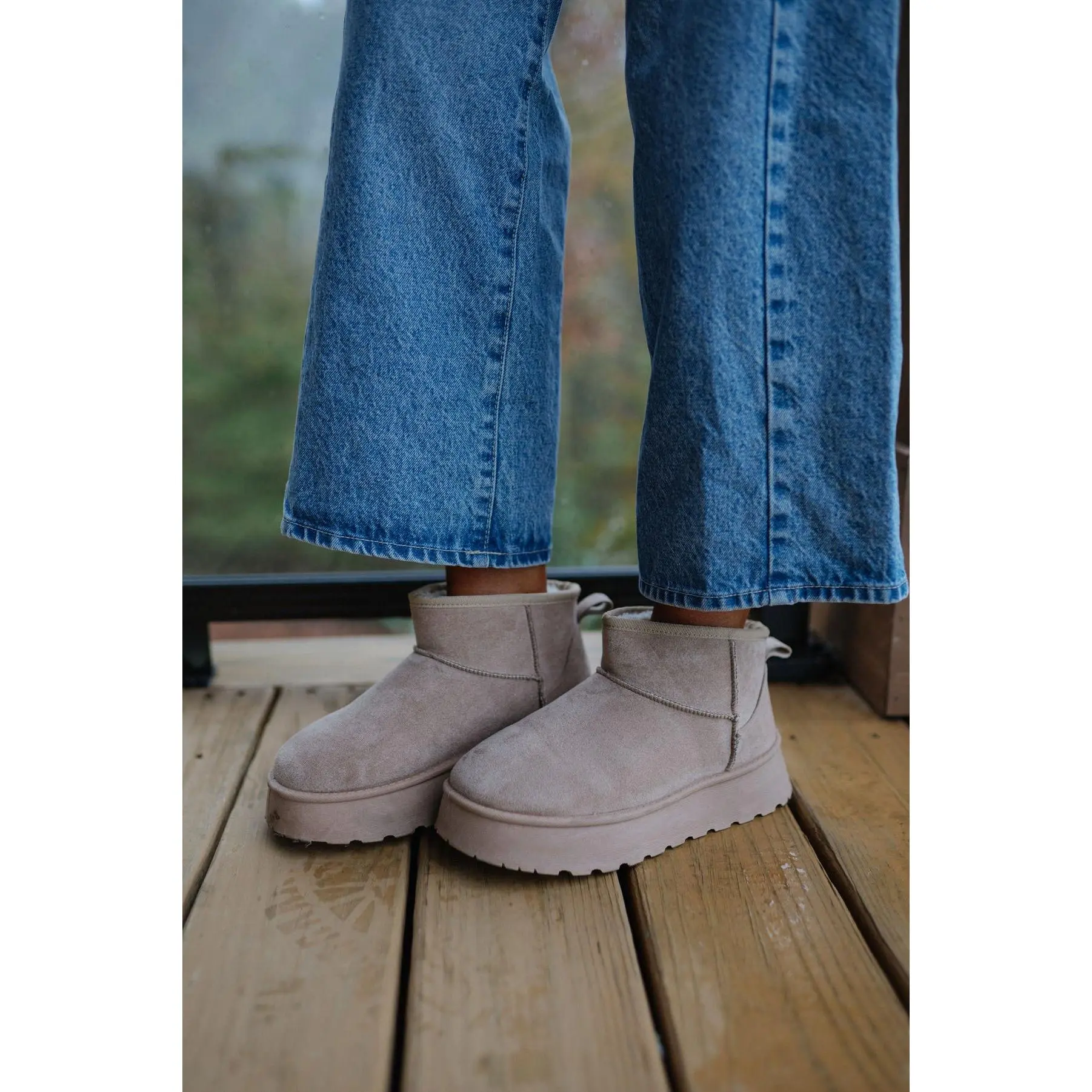 Ultra Mini Platform Boot-Light Camel