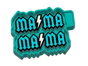 Mama Lightning Bolt Vent Clip Freshie Mold & 3D Printed Mold Housing Option
