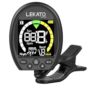 LEKATO 3-in-1 Compact Clip-On Metronome & Tuner - Chromatic, Guitar,Ukulele,Violin,Piano,Banjo,Cello,Viola