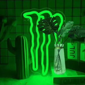 Monster Claw Neon Light, Adjustable Plastic Wall Art Lamp, USB Powered with Switch Control, Home Office Man Cave Game Room Decor