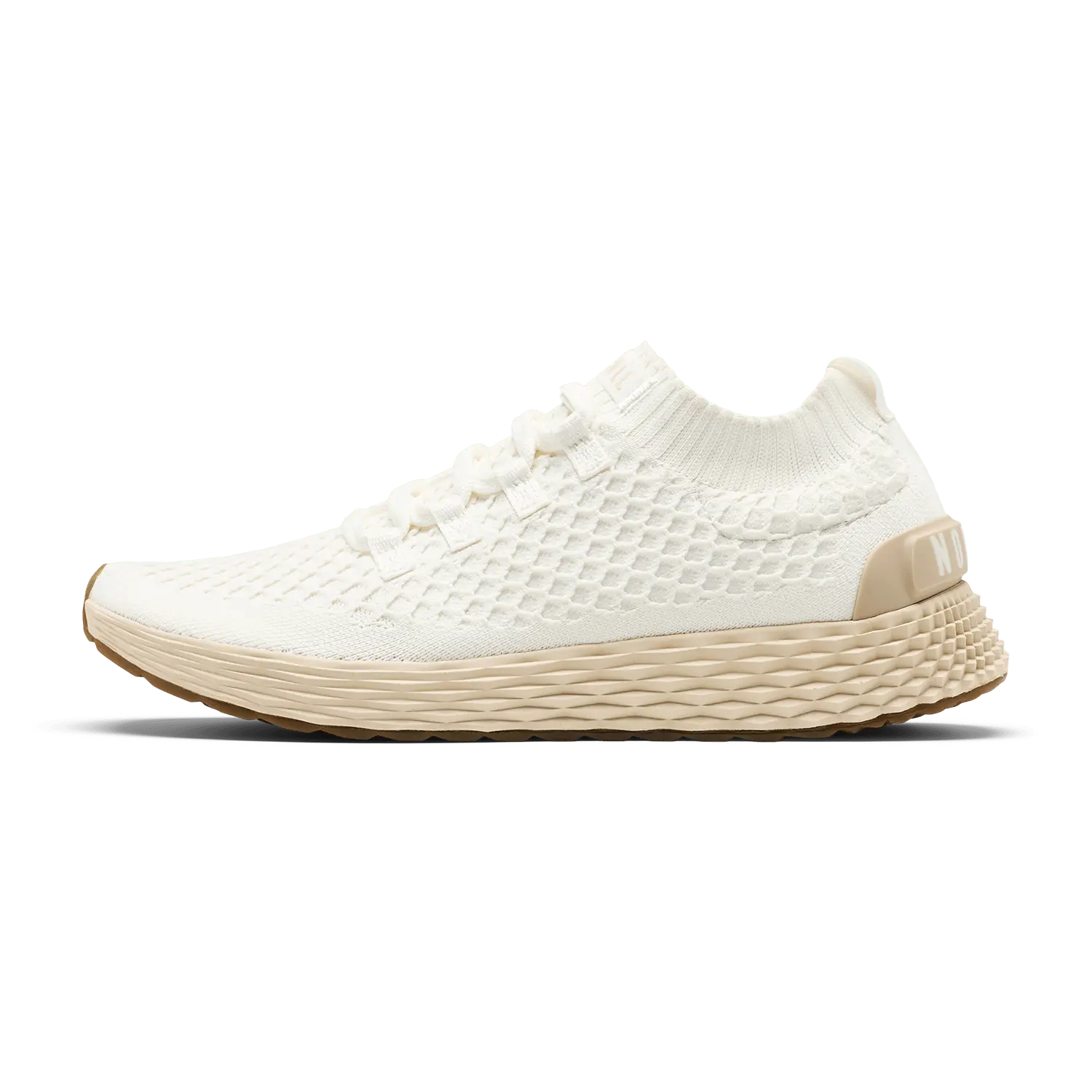 NOBULL Men's Allday Knit Shoe in Classic White Lunar - Everyday Walking Sneaker, Comfortable Slip-On Shoe, Casual Trainer