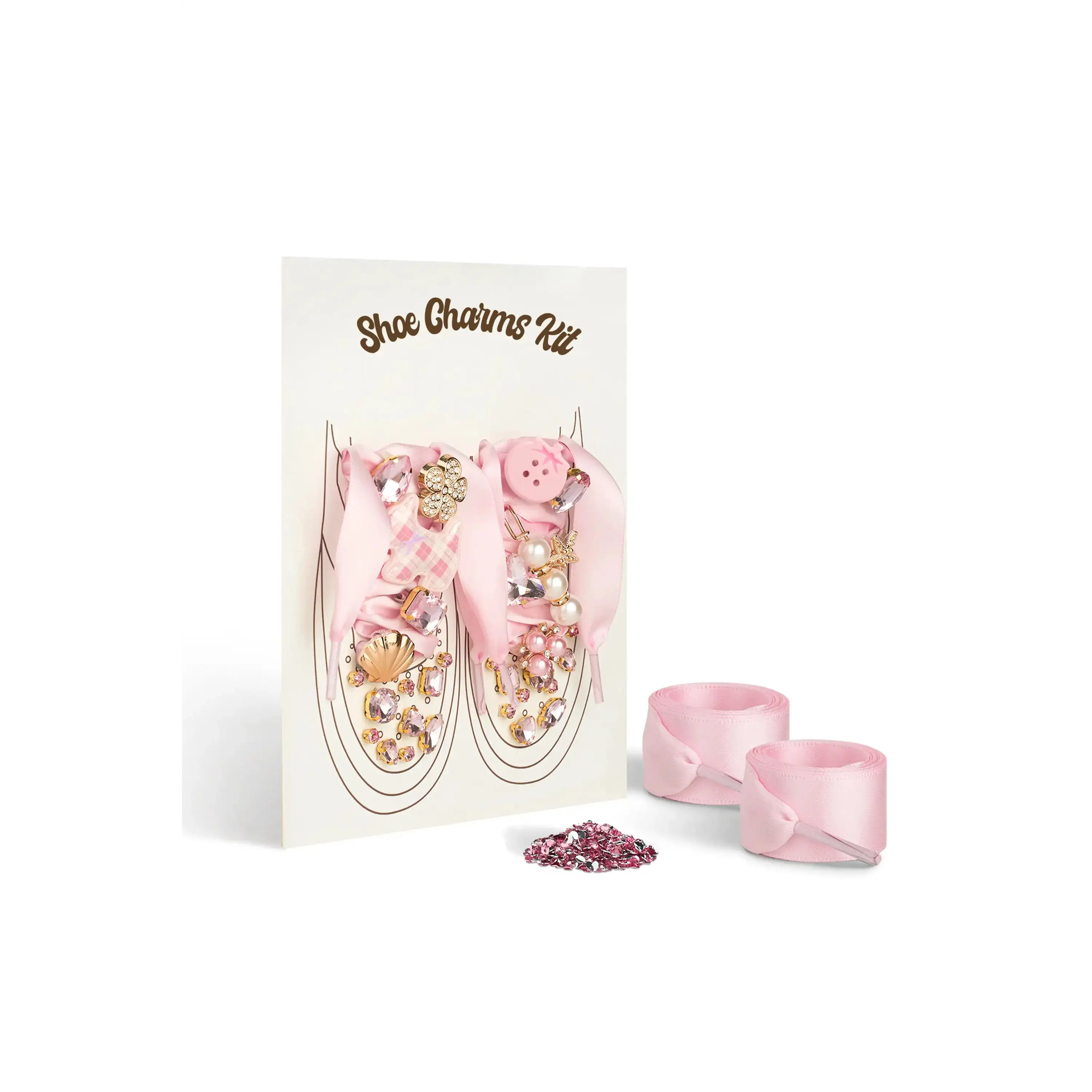 Xyra Pink Beads Shoe Charms