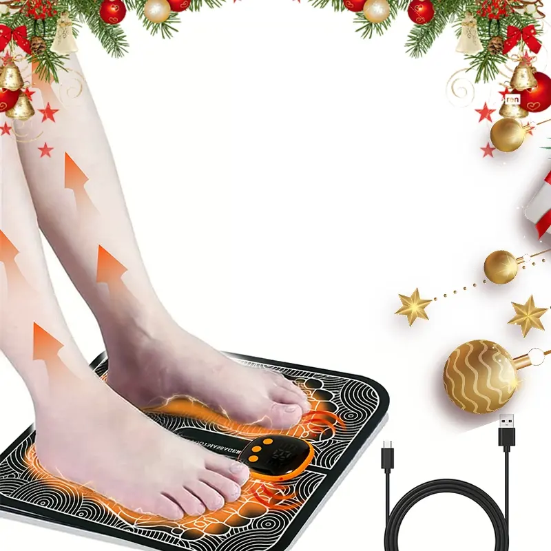 New massage foot pad, foot muscle electric massager, 8 adjustment modes and 19 intensity massage foot pads, USB charging full body relaxation massage foot pad, Foot Massagers