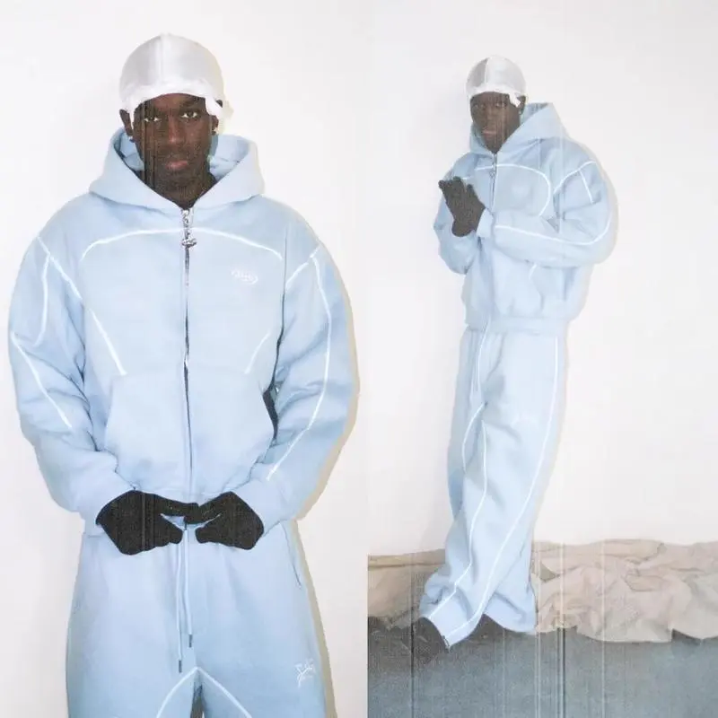 2025 Streetwear Tracksuit | Unisex Letter Print Windbreaker Hoodie Set | Casual Sporty Outfit for Men & Women 2025 Streetwear Tracksuit | Unisex Letter Print Windbreaker Hoodie Set | Casual Sporty Outfit for Men & Women