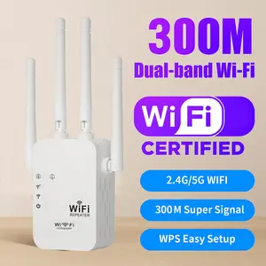 WiFi Extender, 300 Mbps Dual Band (5GHz/2.4GHz) Signal Booster, Repeater with Ethernet Port for Home, Gifts wifi extender wifi  portable range indoor