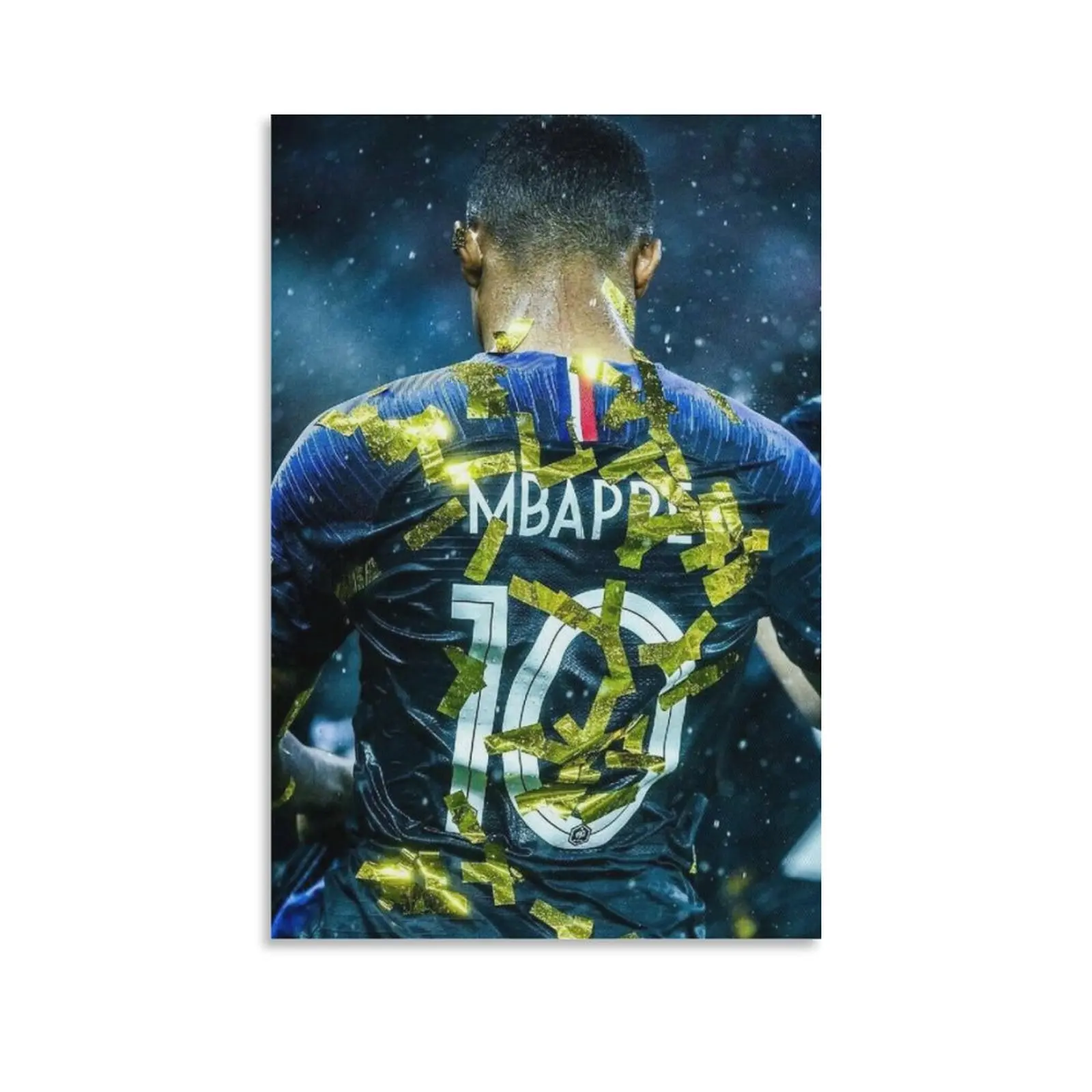 Football Sports Kylian Mbappe Poster Picture Art Print on Canvas Home Room Decor Mural