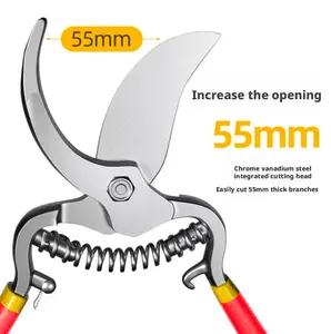 OUDISI Heavy-Duty Vintage Stainless Steel Lever-Action Labor-Saving Garden Shears for Fruit Trees, Thick Branches, Thick Twigs, Landscape Use