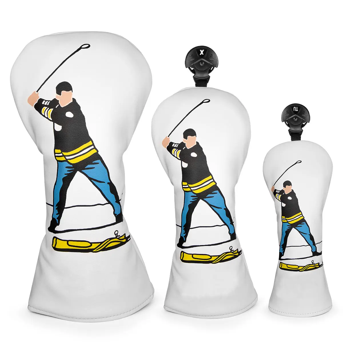 Gilmore White Golf Club Headcovers (Driver, Wood, Hybrid)– Fun, Durable, & Stylish! 🍦🏌️♂️ Gilmore White Golf Club Headcovers (Driver, Wood, Hybrid)– Fun, Durable, & Stylish! 🍦🏌️♂️