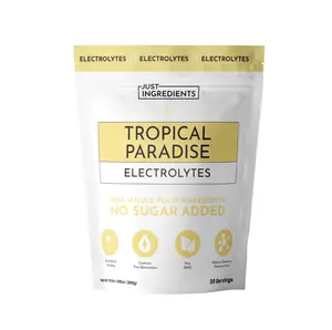 Just Ingredients Tropical Paradise Electrolytes – 30‑Serving Hydration Drink Mix with Coconut Water, Sea Salt, and Trace Minerals – Supports Hydration, Recovery, and Electrolyte Balance*