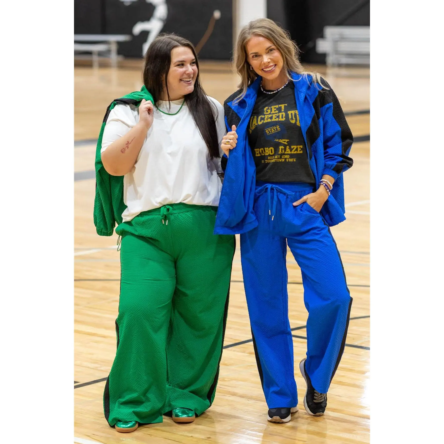 Home Team Windbreaker Pants With Contrast Stripe by Filly Flair