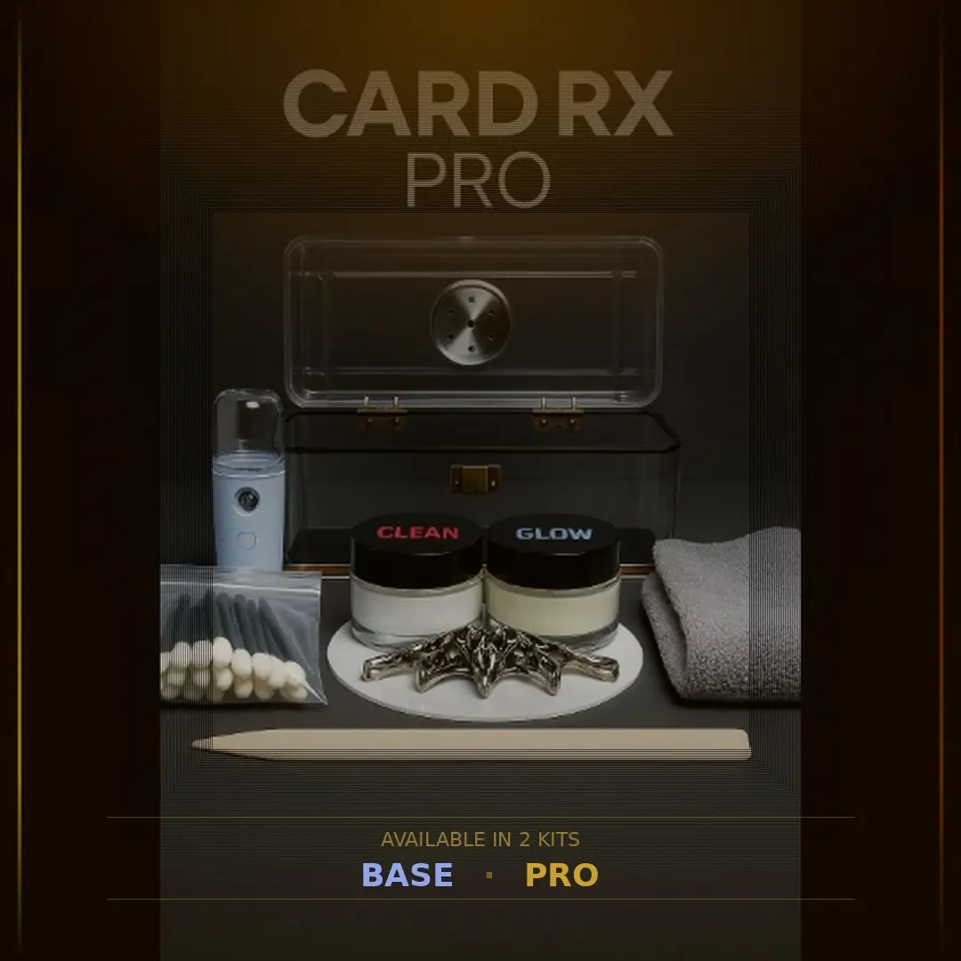 CardRX Trading Card Cleaning and Restoration System – Base Cleaning Kit or Full PRO Restoration Kit