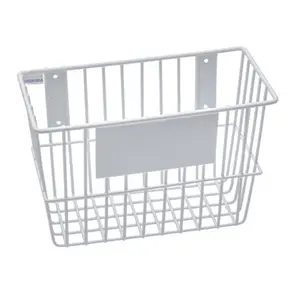 212 MAIN Rectangular Metal Wire Basket - 12x6x8 in, White, Label-Ready, Mount-Anywhere Household Large Appliance Accessory Organizer