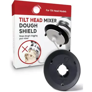 Dough Hook Shield For Kitchen Aid - Prevents Your Dough from Climbing Up and Clogging Up Your Mixer - Mess Free Mixer Accessory Compatible With  C Shape Dough Hooks (Dark Grey)
