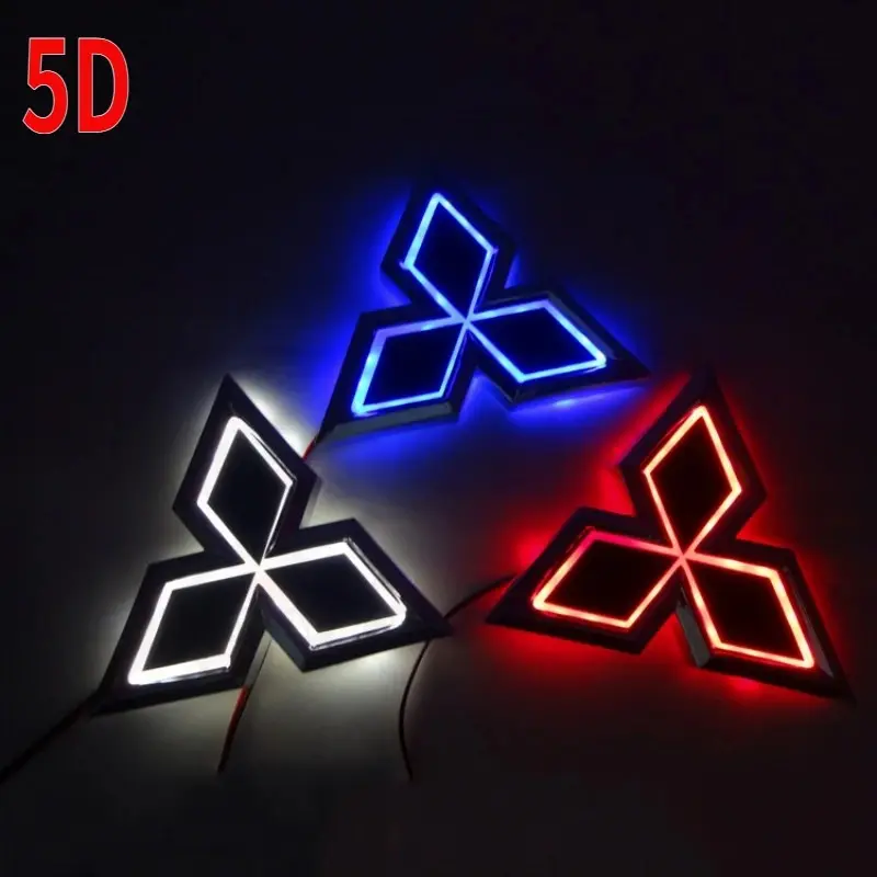 3D 4D 5D Car Front Rear LED Emblem Badge Light Sticker for Mitsubishi Lancer 9 ASX L200 Colt Pajero Outlander Eclipse EVO Galant