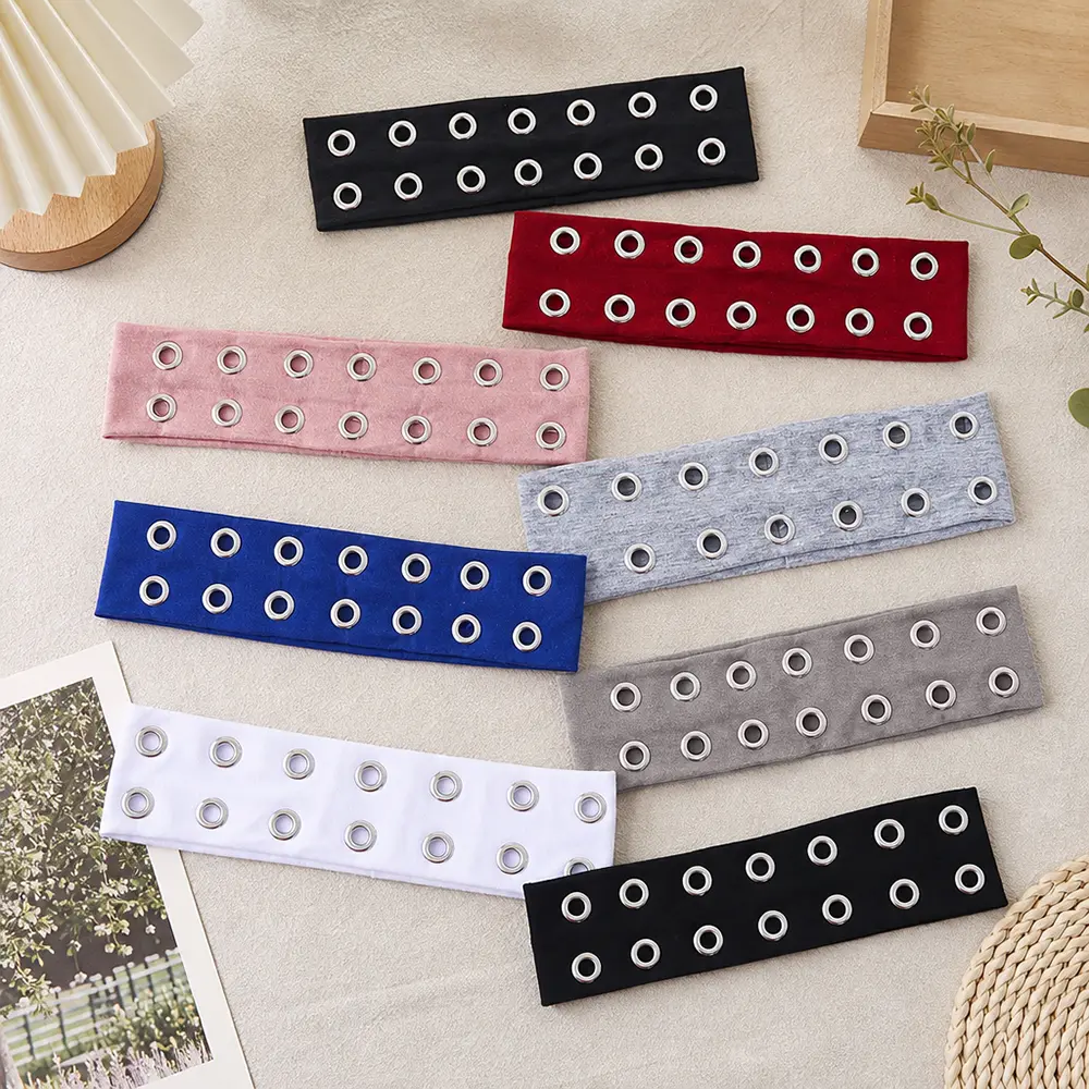 Women's 8 Pcs Grommet Eyelet Hollow Out Y2k Goth Punk Hairbands | Hair Accessory,Grommet Headbands,Goth Hairbands , Y2k Punk - Home Improvement.