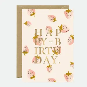 Strawberry Birthday Card