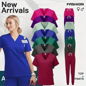 Pet Hospital Doctors Nurses Work Clothes Frosted Uniforms Tops Pants Work Clothes Maternity Center Nursing Staff Sets Beauty SPA Uniforms Work Clothes