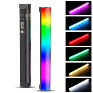 PULUZ Portable RGB LED Stick Light, 3000mAh Rechargeable LED Stick Light, Handheld Stick Light for Photography & Videography, Photoshoot Light, Lighting, Photographic Fill Light, Led Fill Lights