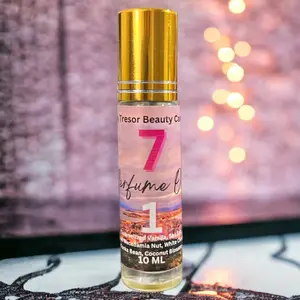 7-1 roll- on body oil, alcohol free fragrance, gourmand, macadamia nut