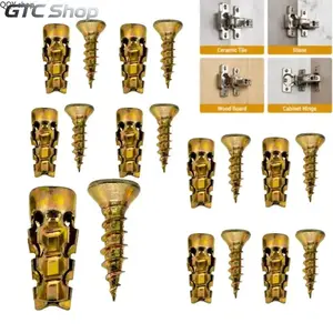 6*14mm Door Hinge Thread Repair Screws Heavy Duty Expansion Wall Anchors Durable Fastener Kit Stripped Thread Fix Accessories for Cabinet Tile Partition Hinge Installation Repair