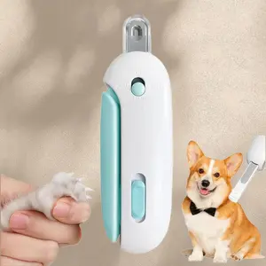 Pet Nail Clipper with Adjustable Aperture, 1 Count Pet Nail Trimmer with Nail File for Puppies, Safe Pet Claw Clipper Grooming Tool for Indoor & Outdoor Paw Trimmer