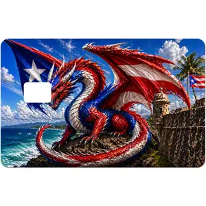 Puerto Rico Design Debit Card Decal Skins, QTY 2 Decals same design