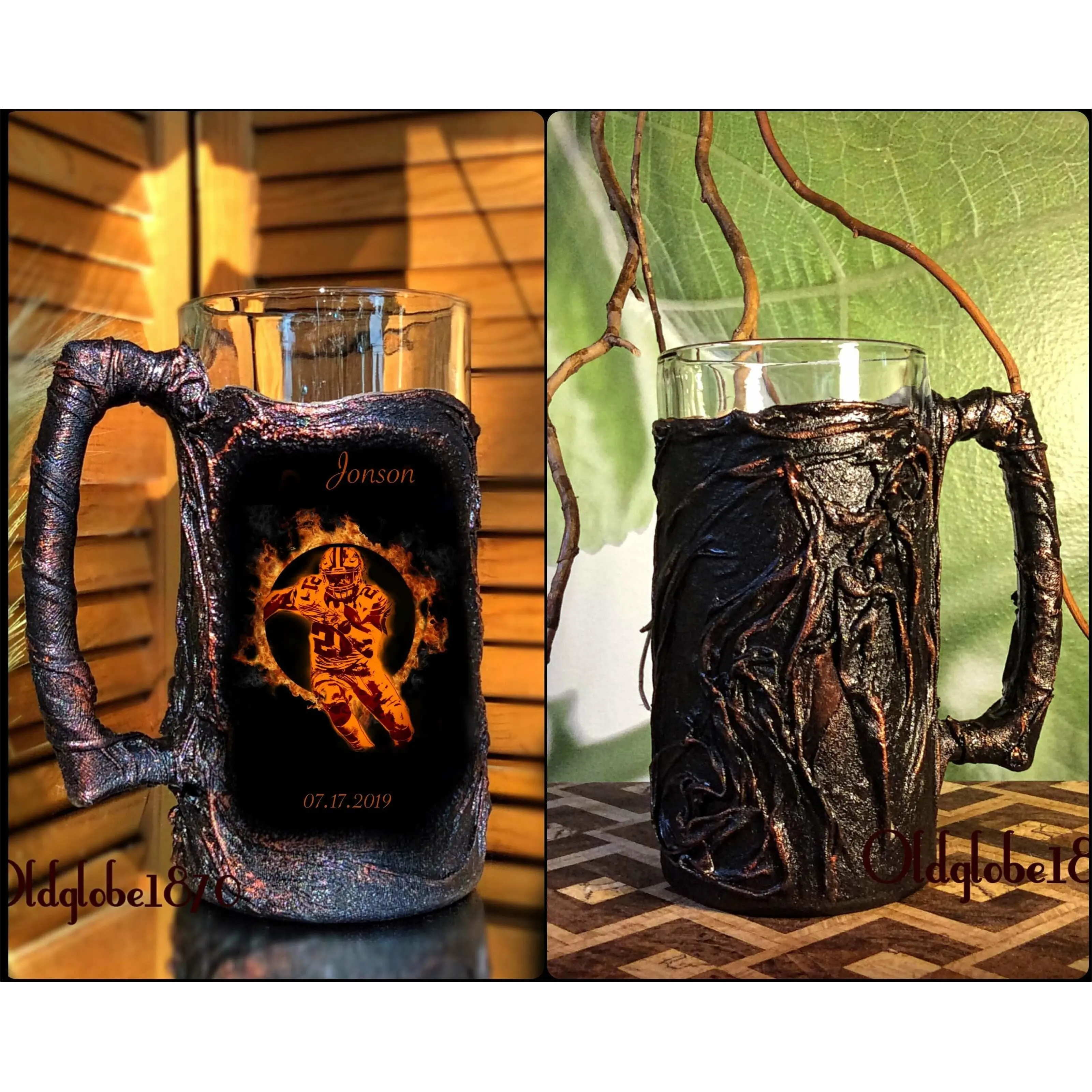 Personalized Baseball Beer Mug