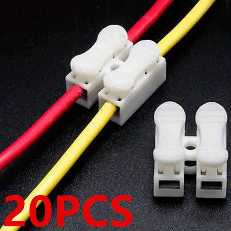 Fast Connection Terminals, Spring Wire Connectors for Electrical Cable, Clamp Terminal Block Connector, Durable Reliable Connectors, Quick Connect Connector, Plastic Connectors, Home Improvement & Home Accessories