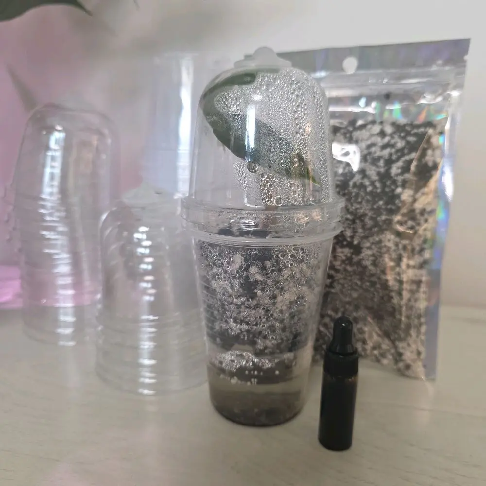 Self-Watering Tissue Culture Acclimation Kit with 50/50 Ratio Fluval Stratum Substrate Mix, Perlite, Disinfecting Function - Garden Supplies for Beginners, Plant Collectors, Rare Plants (Supports Root Health, Carefully Selected Components)