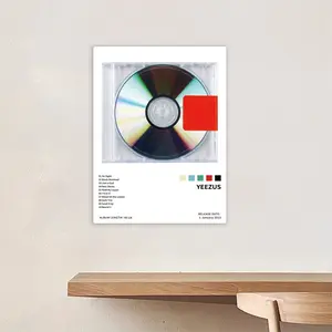 Yeezus - Music album cover, retro canvas poster, vintage art, classic hip-hop rap art print, suitable for home, office, cafe or dorm decoration, dorm birthday/Christmas gift, frameless, Wall decor, Home Decor Products