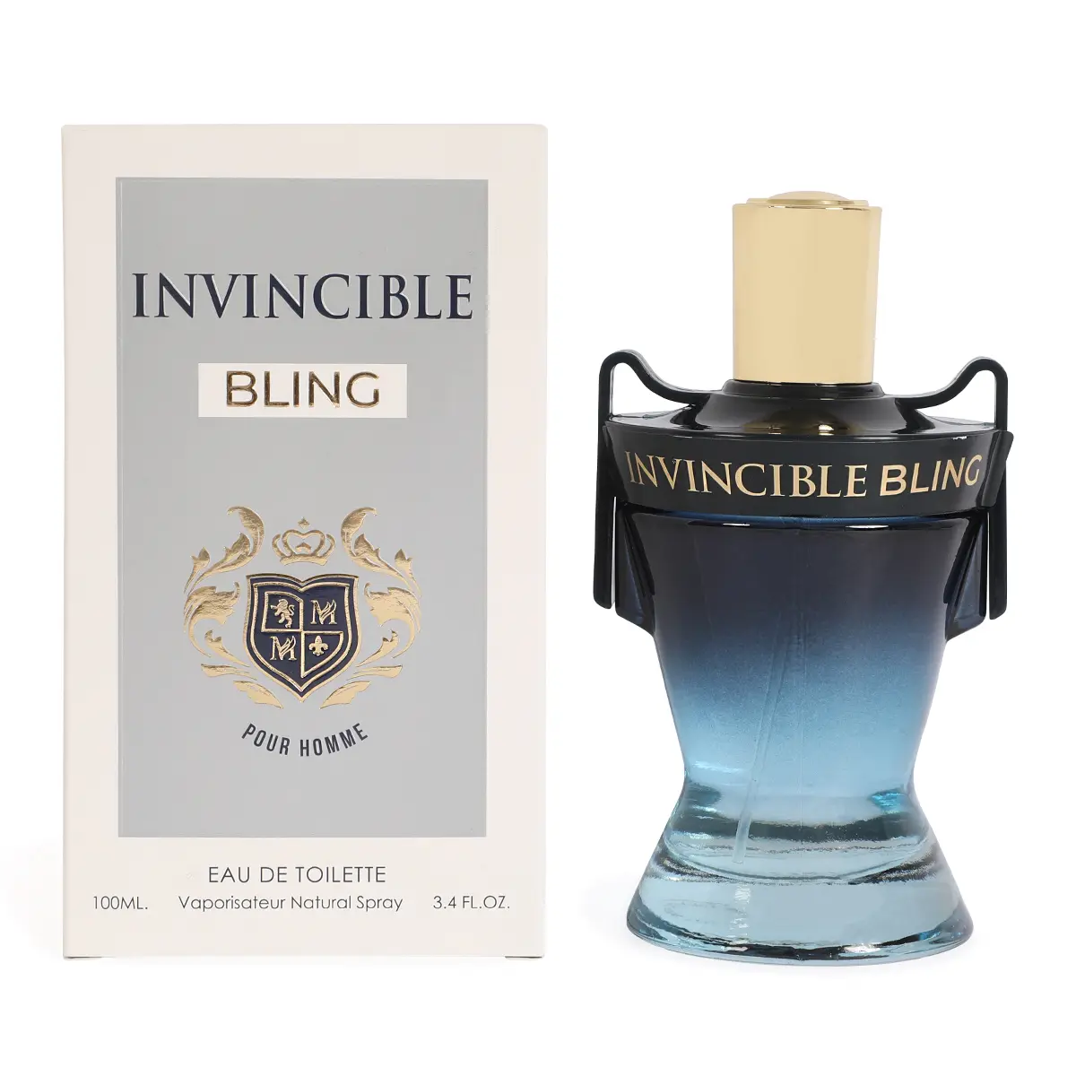 Invincible Bling Eau de Toilette Natural Spray Cologne for Men 100ml/3.4fl.oz. - Fragrance for Men