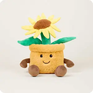 Yellow Flower Pot Warmies Soft Stuffed Animal Weighted Stuffed Animals