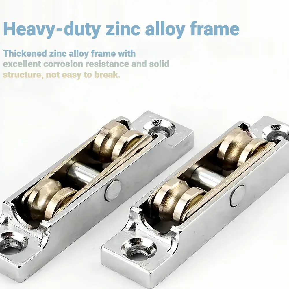 Premium Zinc Alloy Door & Window Roller Replacement, Reinforced Long Swing-Action Wheel for Ultra-Smooth Sliding, Heavy-Load Compatible Hardware Part with Easy Installation, Door And Window