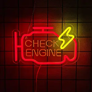 Neon Light Engine Shape Neon Lamp, Garage Indoor Decoration Party, USB Powered, Perfect for Home Decor, Unique Lighting Solution