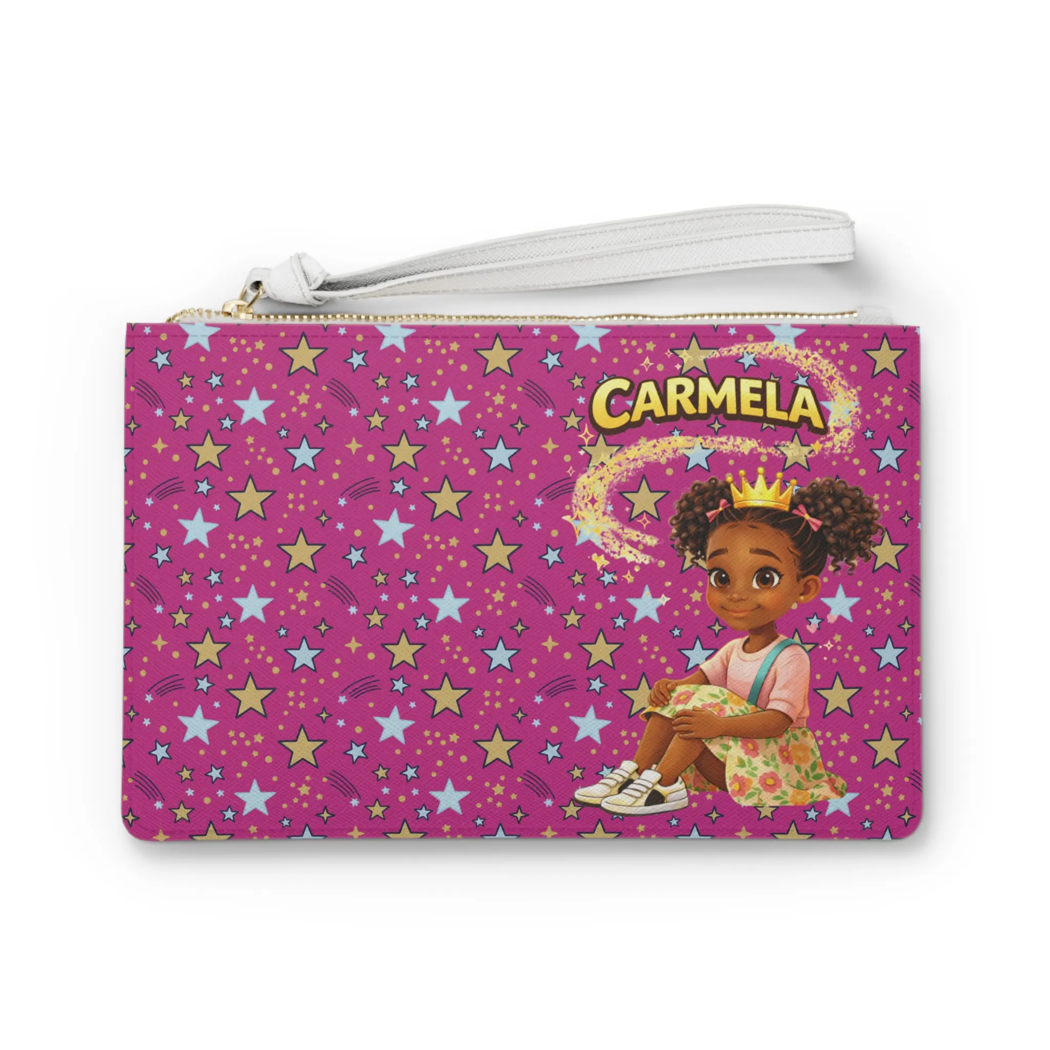 Carmela™ Star Pouch – Pencil Case, Makeup Bag & Accessory Clutch (PINK)