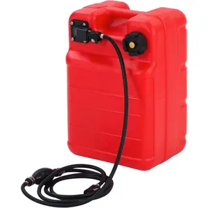 Portable marine fuel tank suitable for outboard engines and boats - HDPE gas tank, with conveyor hose and pressure gauge, UV resistant, easy to carry, capacity of 3 gallons/12L/24L - very suitable for yachts, fishing boats, and deck boats