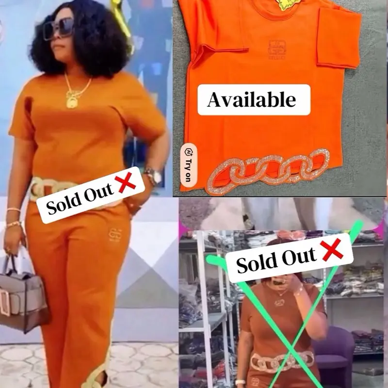 CLEARANCE SALES (RUNS SMALL, TAKE A SIZE UP PLEASE) Turkey 2 Pieces Top & Pant Set, Unique Casual Style, Suitable for Various Occasions - Clothing Comfortable Everyday Wear