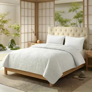 Ultrasonic 2/3-Piece Embossed Bedspread Coverlet Set – Lightweight All-Season Bedding, Soft Microfiber with Pillowcases, Machine Washable, Sizes Twin/Queen/King, bed accessories, All-Season suitable Gift