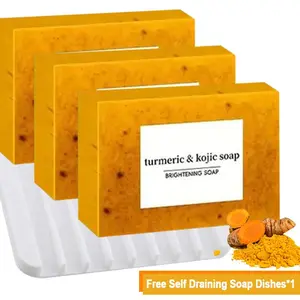 3*soap+soap dish Refreshing Hydrating Soap for for Soothing Skin, Moisturizing Soap for Body Wash & Face Wash
