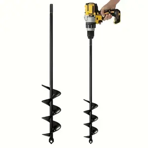 Screw Drill Sets for Planting, Bulb Planting Tools with Hexagonal Drive, Perfect for Gardens and Umbrella Holes, Power Tool