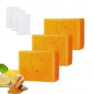 Turmeric Lemon Kojic Acid Cleansing Bars - Gentle Non-Drying Face Wash Face Care Products for Daily Skincare, Leaving Skin Clean, Smooth, Comfortable and Naturally Nourished