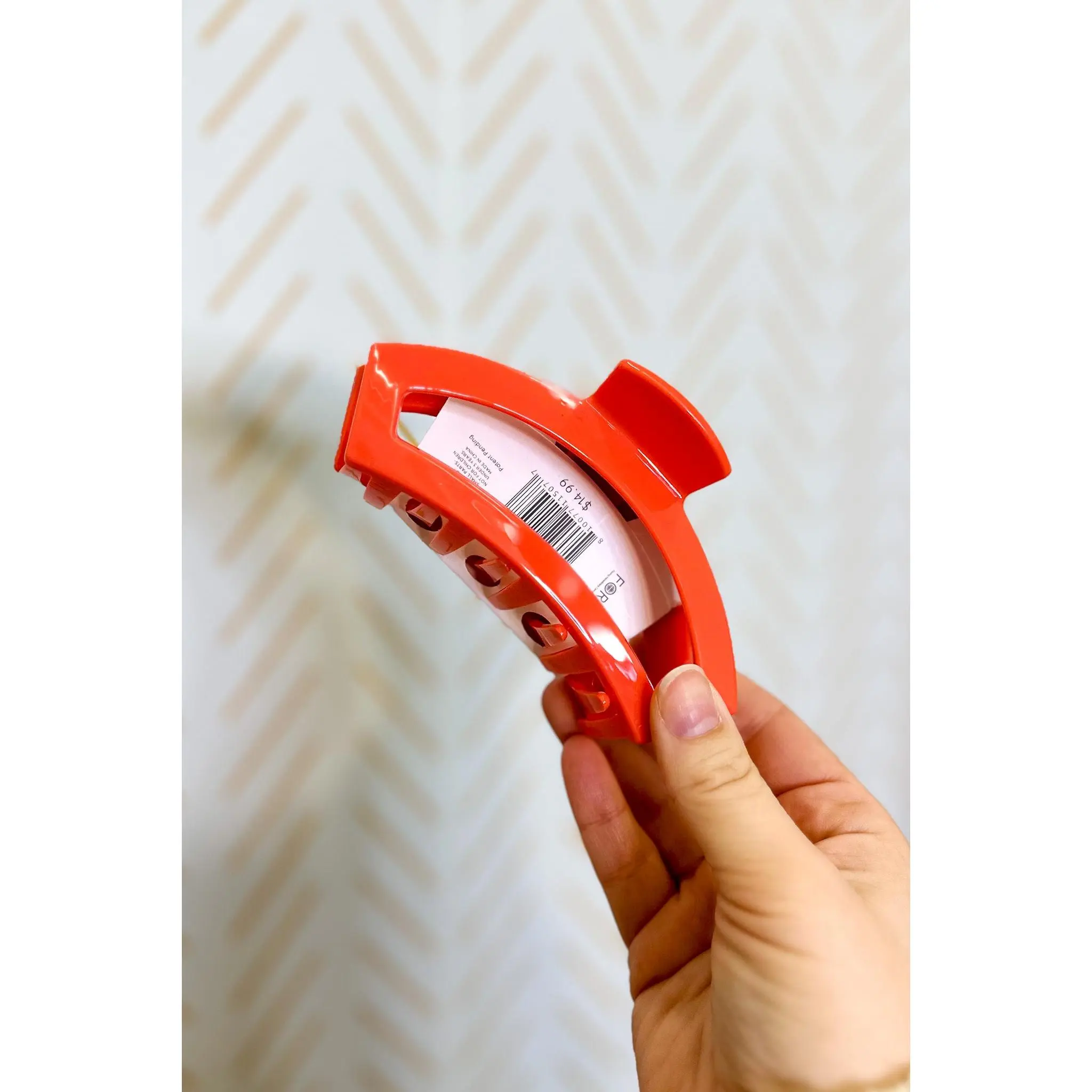 Teleties Large Open Hair Clip, Coral