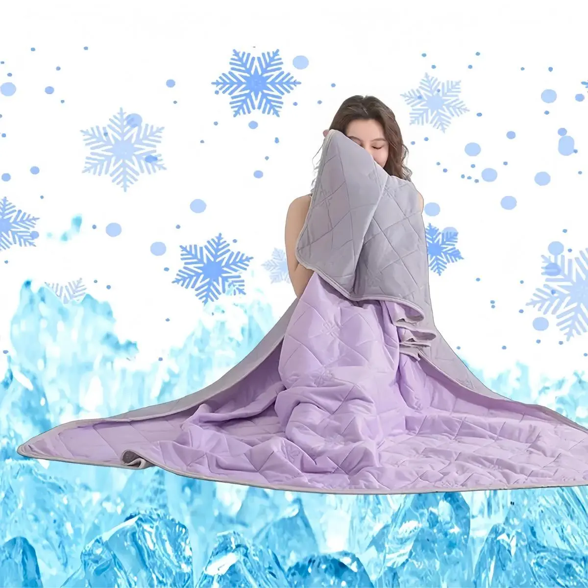 1pc Silky Soft Cooling Blanket, Silky Soft Blankets, with Q-Max>0.4, Lightweight and Breathable, for Hot Summer Nights and Night Sweats, Fits Multiple Bed Sizes, Available in Colors, for Bedroom, Air Conditioning Blanket, Lightweight Cozy Blanket