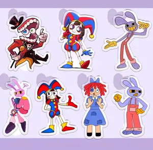 The Amazing Digital Circus Keychains - TADC Pomni Jax Gangle Acrylic Charms - Cute Characters, Kawaii Bag Charm for Keys, Backpack & Gifts, Collectible Fan Accessory, Aesthetic Game Merch!