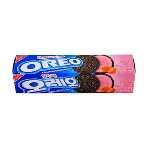 Oreo Korea Strawberry Cream Cookies - 2 Pack, 100g Each | Authentic Korean Snack